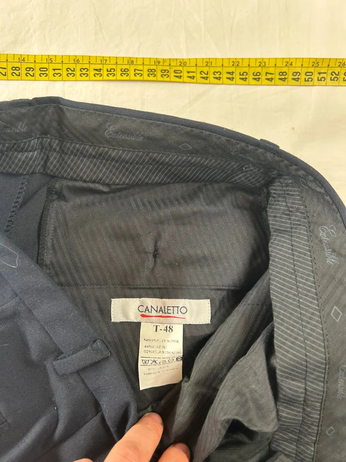Calça de fato reta canaletto – photo 10